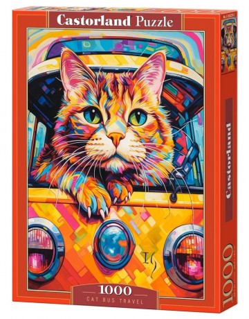 Castorland - Cat Bus Travel - 1000 Stukjes 2