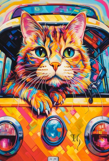 Castorland - Cat Bus Travel - 1000 Stukjes