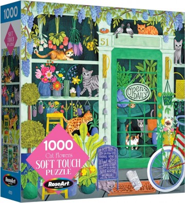 RoseArt - Cat Flowers - 1000 Stukjes 2