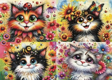 JaCaRou Puzzle - Cat-Titude Squad - 1000 Stukjes