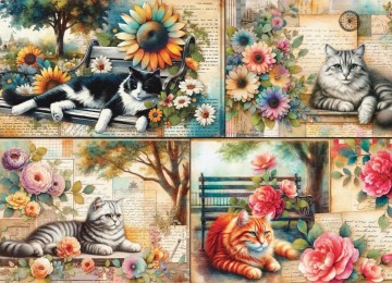 Delfy Puzzle - Catnap in the Park - 1000 Stukjes
