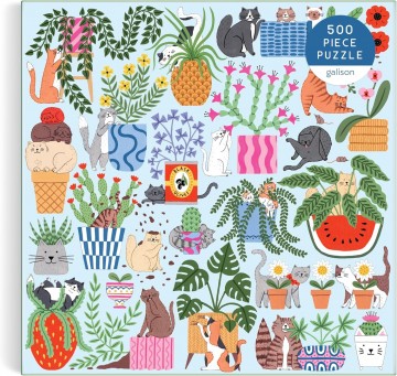 Galison - Cats in the Houseplants - 500 Stukjes 3