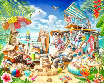 Vermont Christmas Company - Cats on the Beach - 1000 Stukjes Schade