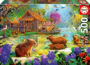 Educa - Capybara Village - 500 Stukjes 2