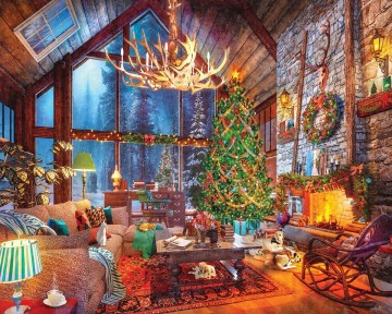 White Mountain - Christmas at the Cabin - 1000 Stukjes