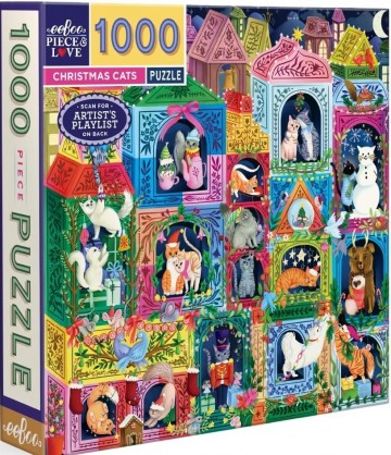 Eeboo - Christmas Cats - 1000 Stukjes 2