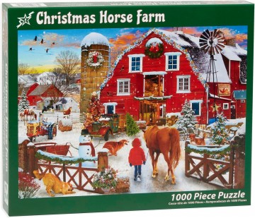 Vermont Christmas Company - Christmas Horse Farm - 1000 Stukjes 2