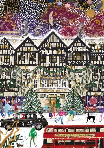 Gibsons - Christmas in London - Shoppers in the Snow - 500 Stukjes