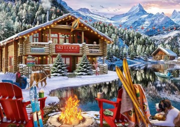 Trefl - Christmas in the Mountains - 2 x 500 Stukjes 4