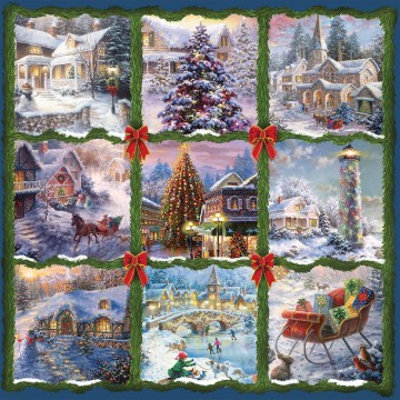 Alipson Puzzle - Christmas Nine Patch - 1024 Stukjes