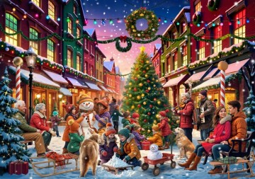 Bluebird Puzzle - Christmas Street - 1000 Stukjes