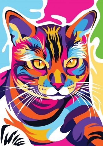Nova Puzzle - Colorful Cat - 1000 Stukjes