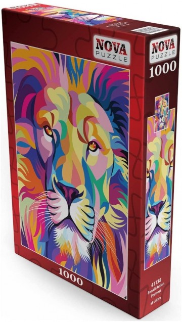 Nova Puzzle - Colorful Lion - 1000 Stukjes 2