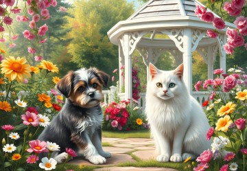 Bluebird Puzzle - Companions in the Garden - 1000 Stukjes