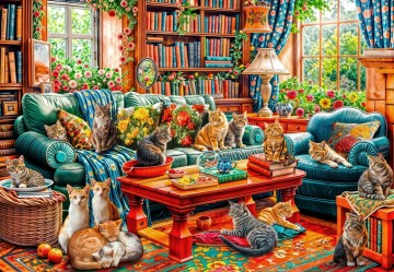 Bluebird Puzzle - Salon Cosy - 1000 Stukjes
