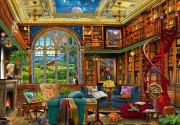 Bluebird Puzzle - Country Library - 1000 Stukjes
