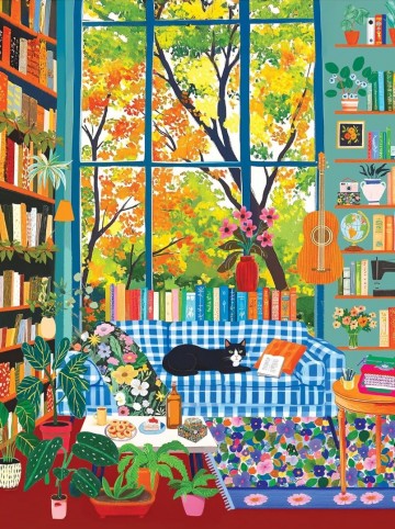 RoseArt - Cozy Reading Room - 500 Stukjes