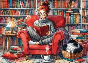 Delfy Puzzle - Cozy Reading Time - 1000 Stukjes