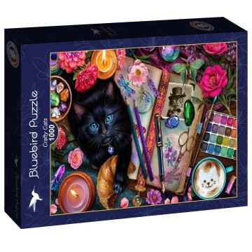 Bluebird Puzzle - Crafty Cats - 1000 Stukjes 2