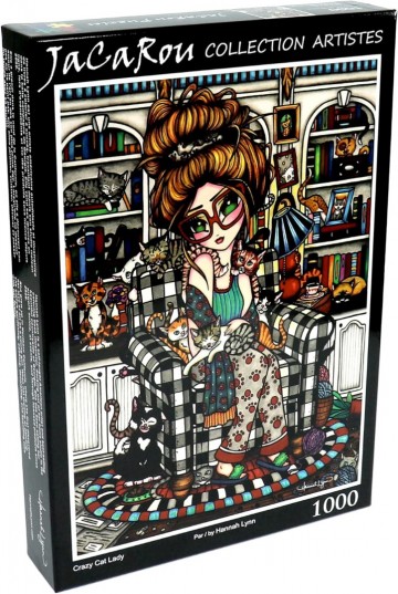 JaCaRou Puzzles - Crazy Cat Lady - 1000 Stukjes 2