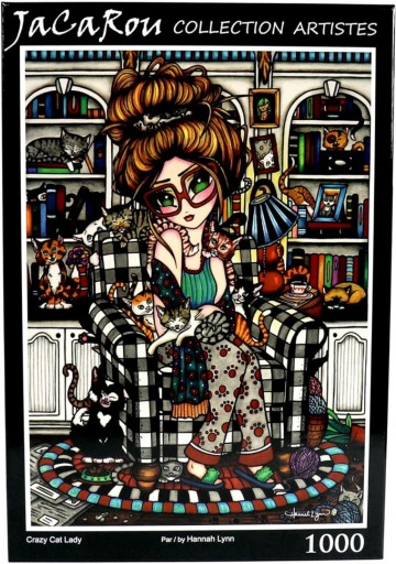 JaCaRou Puzzles - Crazy Cat Lady - 1000 Stukjes 3