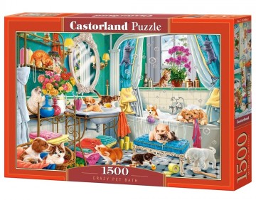 Castorland - Crazy Pet Bath - 1500 Stukjes 2