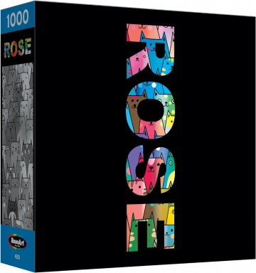 RoseArt - Cute Colorful Cats - 1000 Stukjes 2