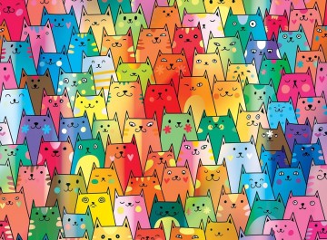 RoseArt - Cute Colorful Cats - 1000 Stukjes