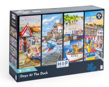 The House of Puzzles - Days at the Dock - 4 x 500 Stukjes 2