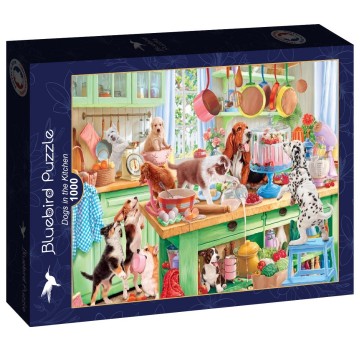 Bluebird Puzzle - Dogs in the Kitchen - 1000 Stukjes 2