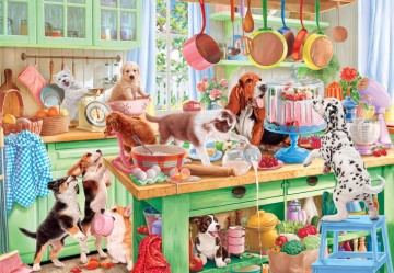 Bluebird Puzzle - Dogs in the Kitchen - 1000 Stukjes