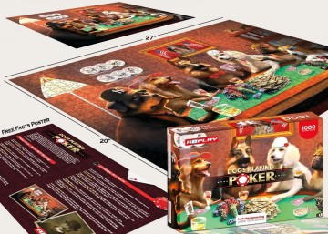 A2Play - Dogs Playing Poker - 1000 Stukjes 3