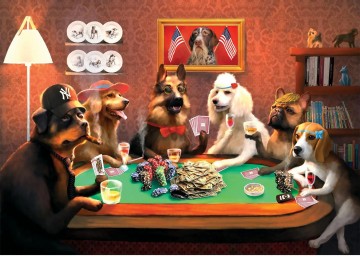 A2Play - Dogs Playing Poker - 1000 Stukjes
