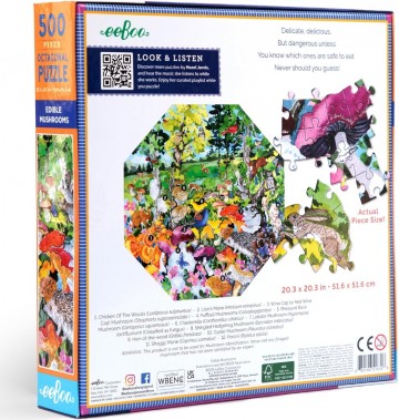 Eeboo - Edible Mushrooms - 500 Stukjes 4