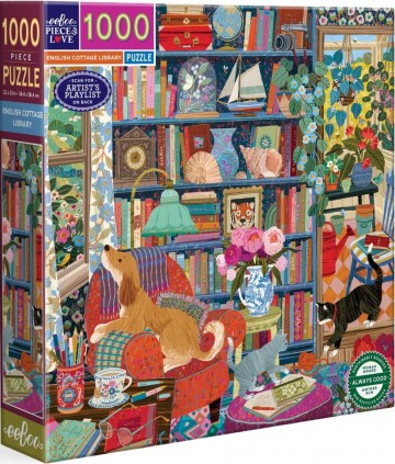 Eeboo - English Cottage Library - 1000 Stukjes 2