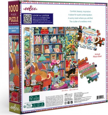 Eeboo - English Cottage Library - 1000 Stukjes 4