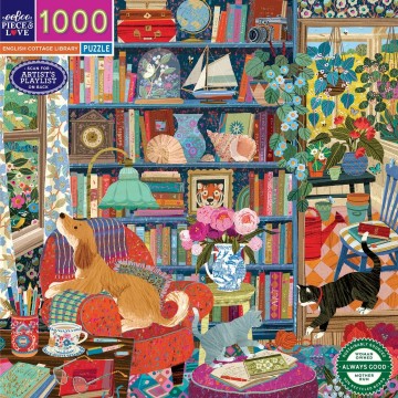 Eeboo - English Cottage Library - 1000 Stukjes