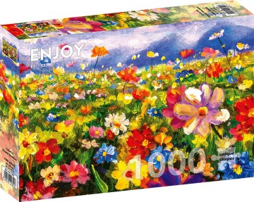 Enjoy Puzzle - Colorful Flower Meadow - 1000 Stukjes 2