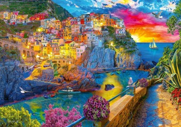 Trefl - Evening Walk through Cinque Terre - 1000 Stukjes