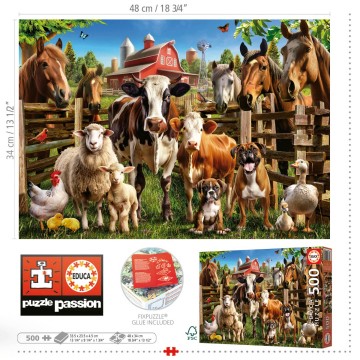 Educa - Farmyard Buddies - 500 Stukjes 3