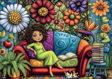 Delfy Puzzle - Floral Dream Space - 1000 Stukjes