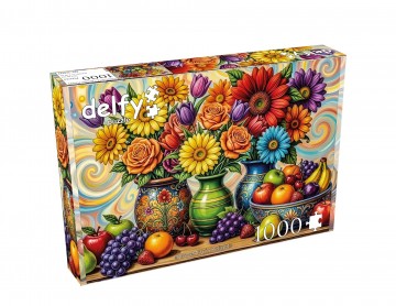Delfy Puzzle - Flower Fruit Delight - 1000 Stukjes 2