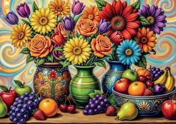 Delfy Puzzle - Flower Fruit Delight - 1000 Stukjes