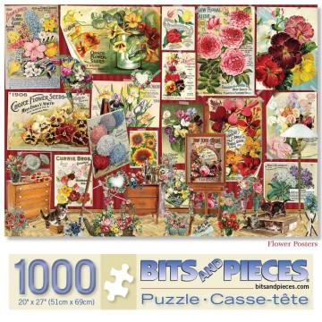 Bits and Pieces - Flower Posters - 1000 Stukjes 2