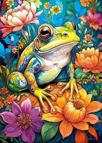 CherryPazzi - Flower Power Frog - 1000 Stukjes