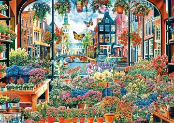 Trefl - Flower Shop in Amsterdam - 2000 Stukjes