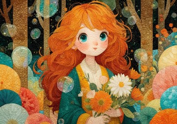 JaCaRou Puzzle - Flowered Fabric Grace - 1000 Stukjes