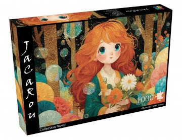 JaCaRou Puzzle - Flowered Fabric Grace - 1000 Stukjes 2