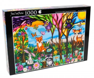 JaCaRou Puzzles - Friendly Forest Harmony - 1000 Stukjes 2