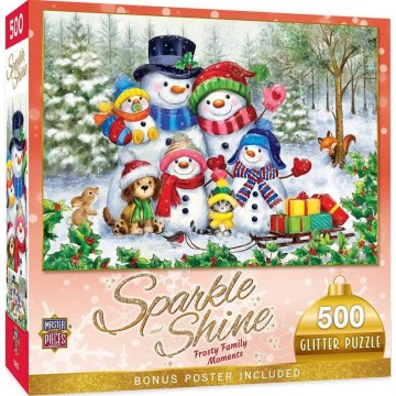 Masterpieces - Frosty Family Moments - 500 Stukjes (Glitter) 2